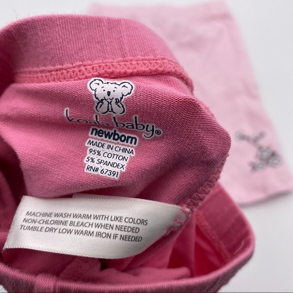 4/$25 LOT of Two Pink Leggings Pants Koala Baby NB - Picture 2 of 8